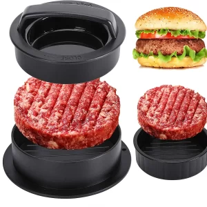 Hamburger Press Patty Maker Burger Press 3 in 1 Non-Stick Meat Beef Veggie Hamburger Mold Kitchen Gadgets to Make Patty